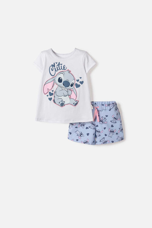 CONJUNTO DE STITCH CON SHORT MULTICOLOR PARA NIÑA 2T A 5T