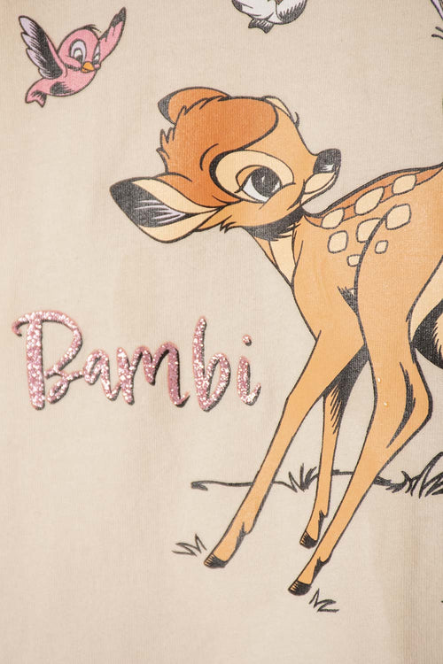 CONJUNTO DE BAMBI PANTALÓN LARGO ALMENDRA PARA BEBÉ NIÑA