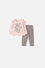 CONJUNTO DE TAMBOR PANTALÓN LARGO ROSA PARA BEBÉ NIÑA