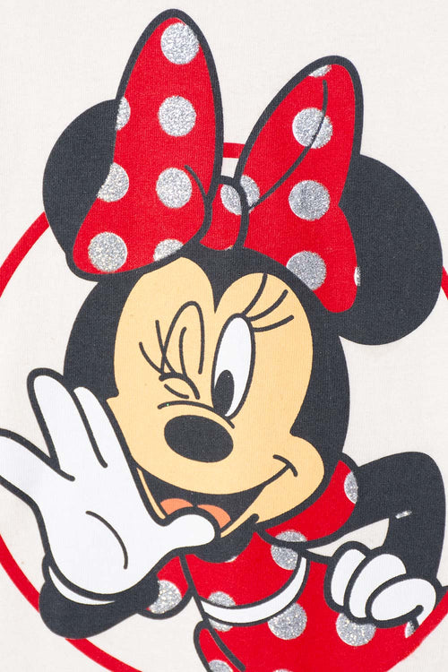 BODY DE MINNIE MOUSE MANGA CORTA MARFIL PARA BEBÉ NIÑA
