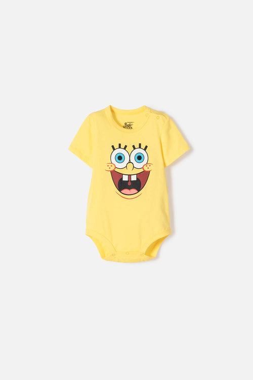 BODY DE BOB ESPONJA AMARILLO PARA BEBÉ NIÑO