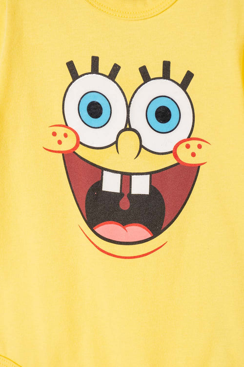 BODY DE BOB ESPONJA AMARILLO PARA BEBÉ NIÑO