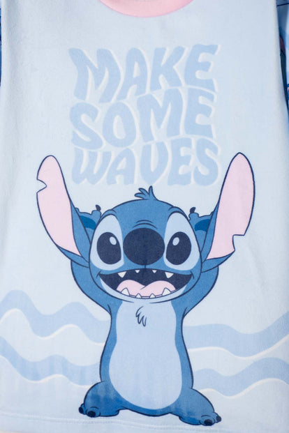 PIJAMA DE STITCH CON PANTALÓN LARGO MULTICOLOR PARA NIÑA 2T A 5T
