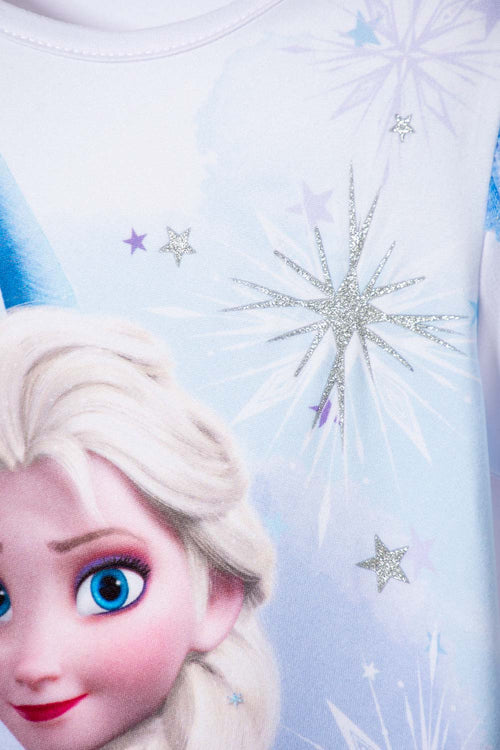 CAMISETA DE FROZEN MANGA CORTA BLANCO PARA NIÑA 2T A 6T