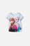 CAMISETA DE FROZEN MANGA CORTA AZUL CIELO PARA NIÑA 2T A 6T
