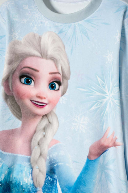 PIJAMA DE FROZEN PANTALÓN LARGO AZUL PARA NIÑA 2T A 6T