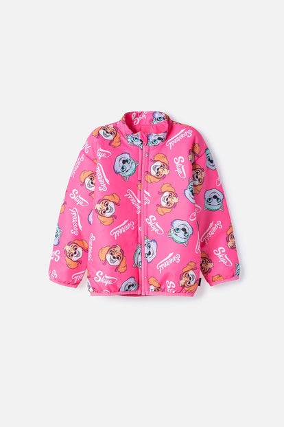 CHAQUETA DE PAW PATROL CON CIERRE ROSADA PARA NIÑA 2T A 6T