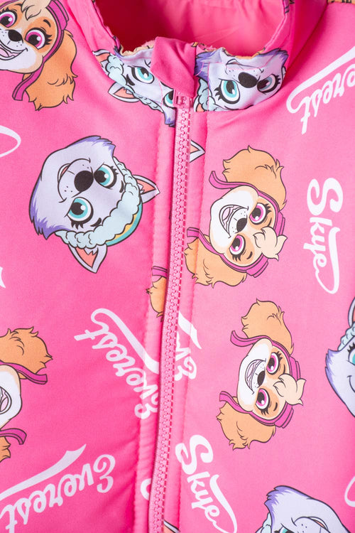 CHAQUETA DE PAW PATROL CON CIERRE ROSADA PARA NIÑA 2T A 6T