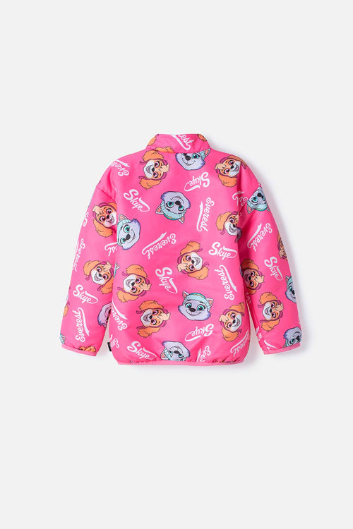 CHAQUETA DE PAW PATROL CON CIERRE ROSADA PARA NIÑA 2T A 6T