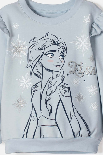 BUZO DE FROZEN CERRADO AZUL PARA NIÑA 2T A 6T