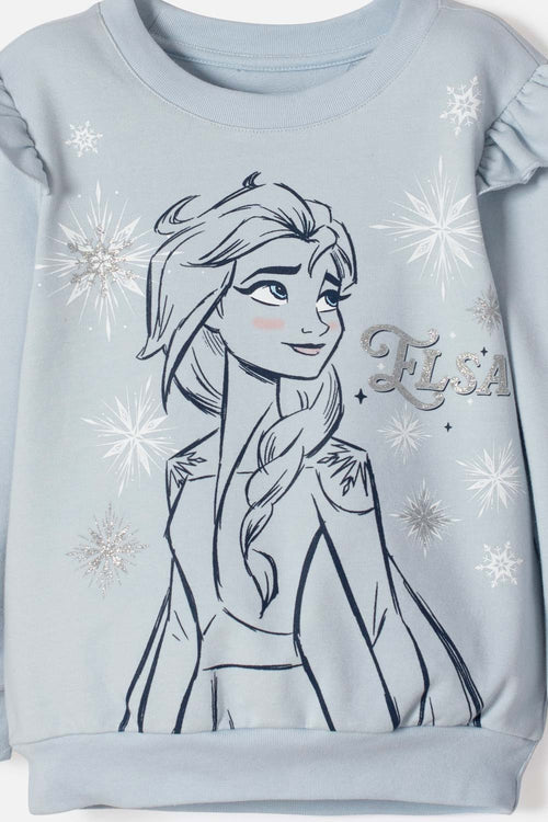 BUZO DE FROZEN CERRADO AZUL PARA NIÑA 2T A 6T