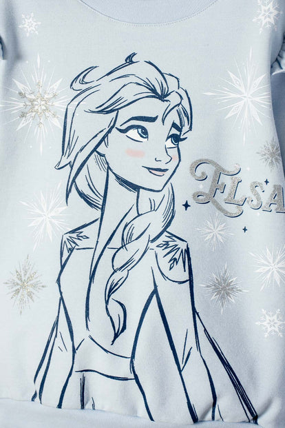 BUZO DE FROZEN CERRADO AZUL PARA NIÑA 2T A 6T