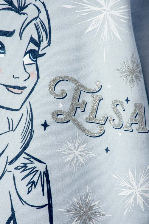 BUZO DE FROZEN CERRADO AZUL PARA NIÑA 2T A 6T
