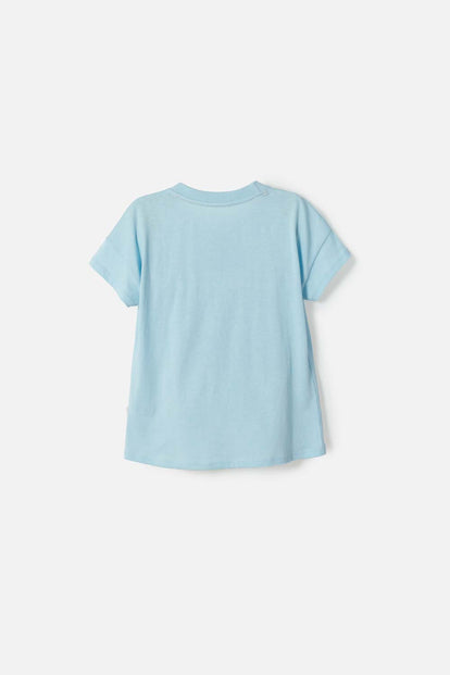 CAMISETA DE BLUEY MANGA CORTA AZUL PARA NIÑA 2T A 6T