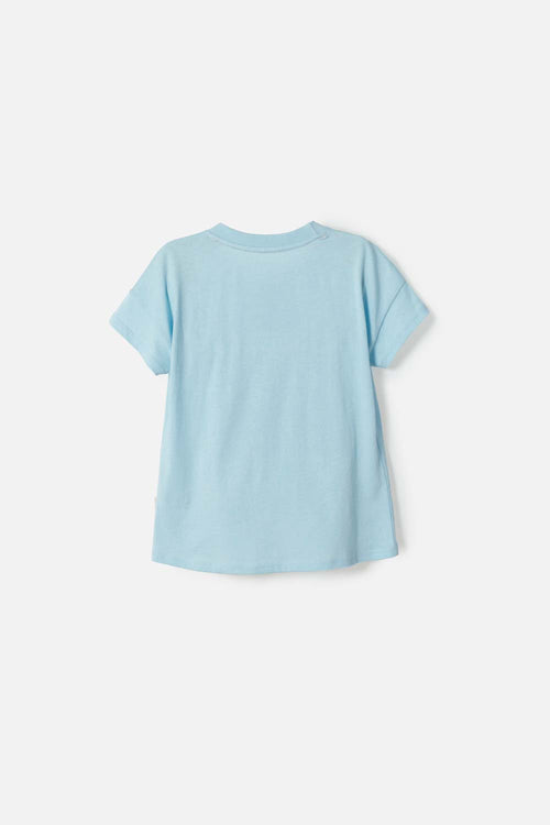 CAMISETA DE BLUEY MANGA CORTA AZUL PARA NIÑA 2T A 6T