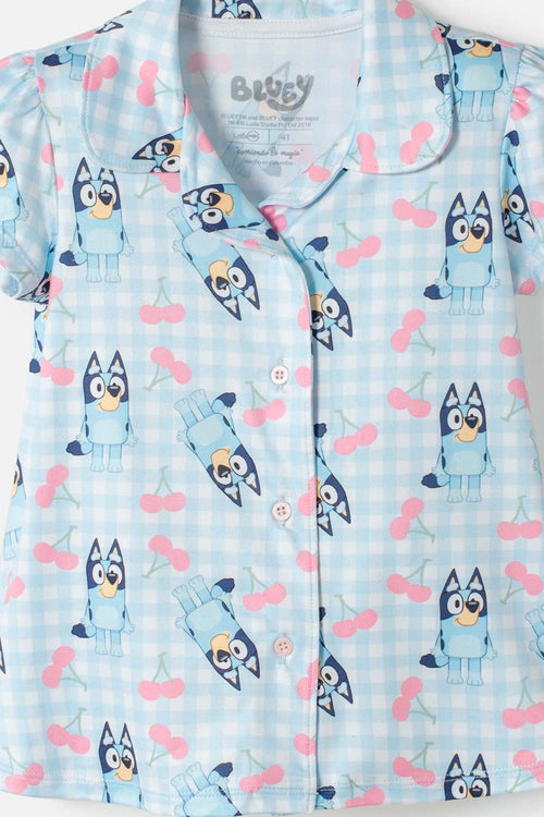 PIJAMA DE BLUEY MULTICOLOR DE PANTALÓN LARGO PARA NIÑA 2T A 6T