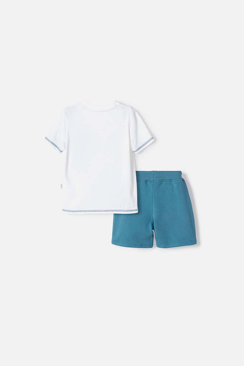 CONJUNTO DE BLUEY PANTALÓN CORTO MULTICOLOR PARA NIÑO 2T A 6T