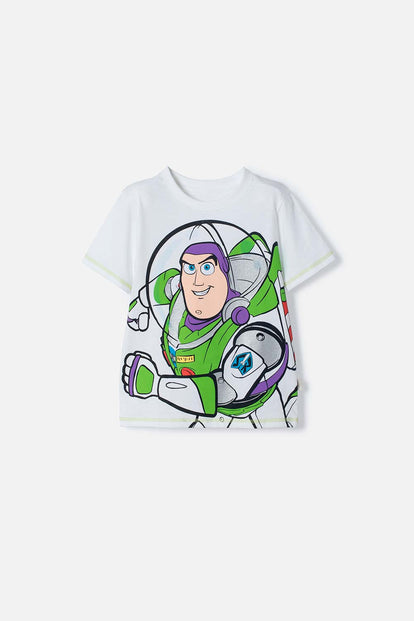 CAMISETA DE TOY STORY MANGA CORTA BLANCO PARA NIÑO 3T A 6T