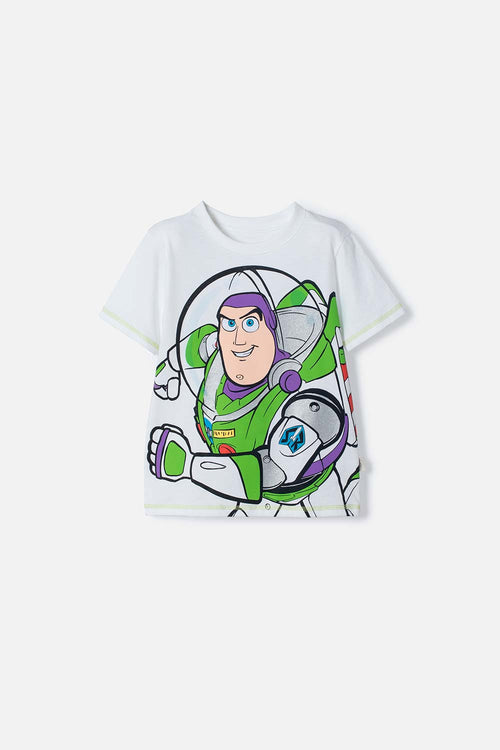 CAMISETA DE TOY STORY MANGA CORTA BLANCO PARA NIÑO 3T A 6T