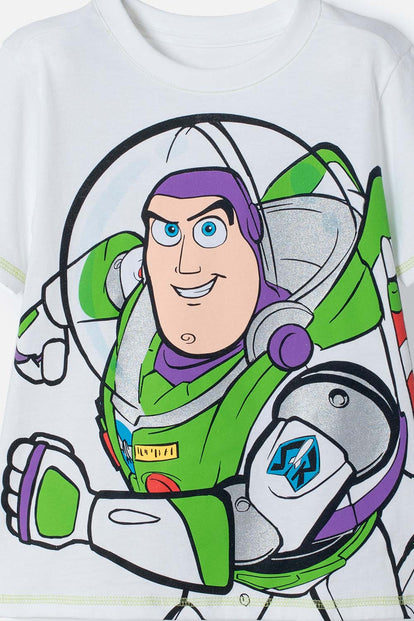 CAMISETA DE TOY STORY MANGA CORTA BLANCO PARA NIÑO 3T A 6T