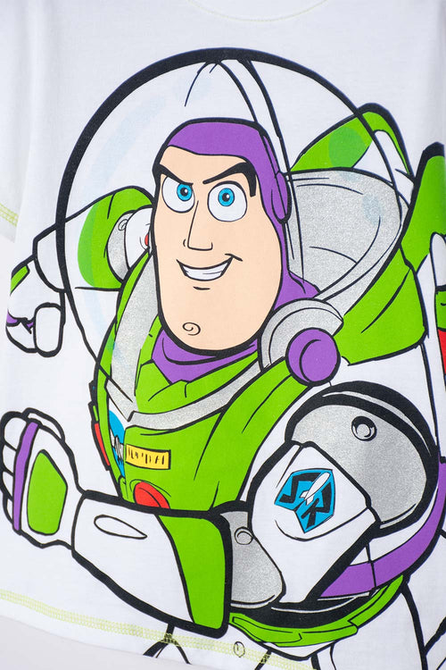 CAMISETA DE TOY STORY MANGA CORTA BLANCO PARA NIÑO 3T A 6T