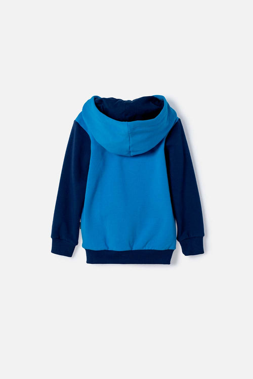 BUZO DE TOY STORY CERRADO CON CAPUCHA AZUL PARA NIÑO 3T A 6T