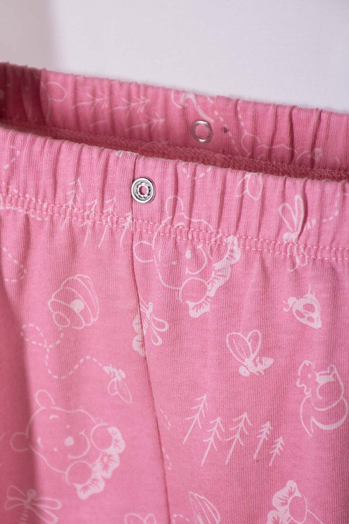 PIJAMA DE WINNIE THE POOH PANTALÓN LARGO ROSADO PARA BEBÉ NIÑA