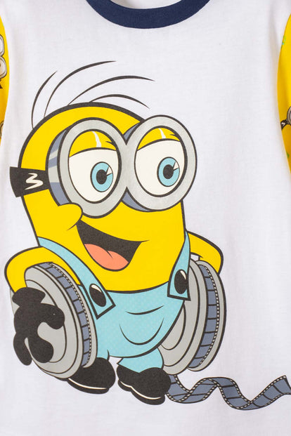 PIJAMA DE MINIONS PANTALÓN LARGO MULTICOLOR PARA NIÑO 2T A 6T