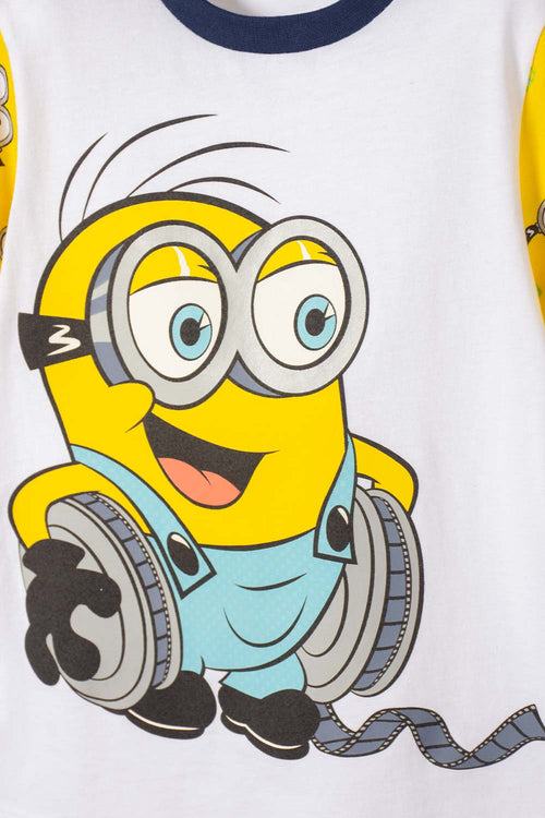 PIJAMA DE MINIONS PANTALÓN LARGO MULTICOLOR PARA NIÑO 2T A 6T