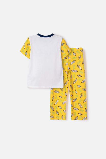 PIJAMA DE MINIONS PANTALÓN LARGO MULTICOLOR PARA NIÑO 2T A 6T