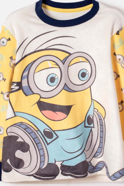 PIJAMA DE MINIONS PANTALÓN LARGO MULTICOLOR PARA NIÑO 2T A 6T