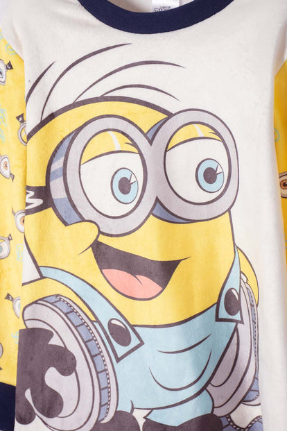 PIJAMA DE MINIONS PANTALÓN LARGO MULTICOLOR PARA NIÑO 2T A 6T