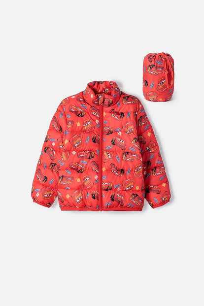 CHAQUETA DE CARS CON CIERRE ROJA PARA NIÑO 2T a 6T