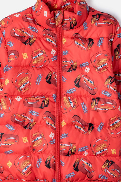 CHAQUETA DE CARS CON CIERRE ROJA PARA NIÑO 2T a 6T