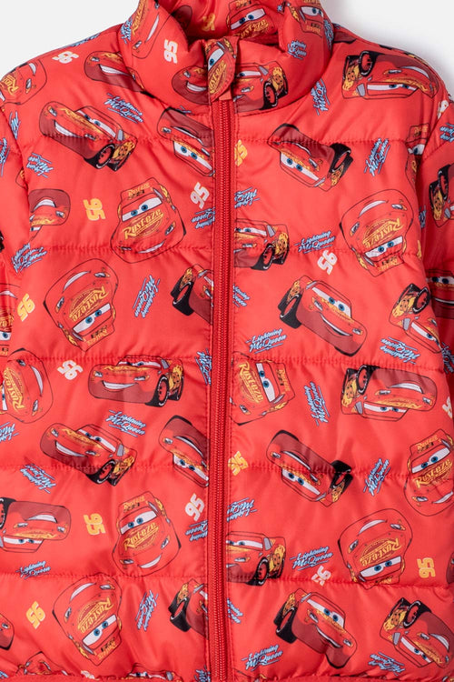 CHAQUETA DE CARS CON CIERRE ROJA PARA NIÑO 2T a 6T