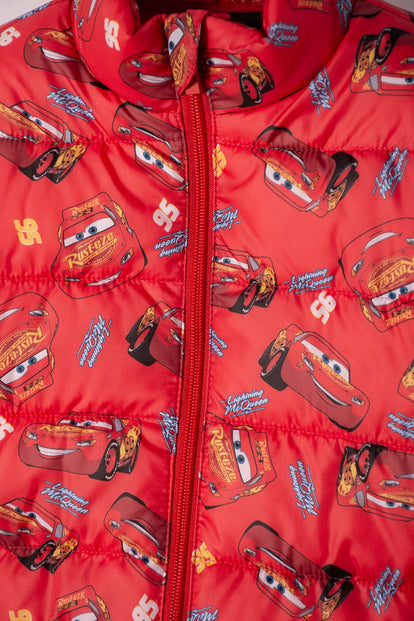CHAQUETA DE CARS CON CIERRE ROJA PARA NIÑO 2T a 6T
