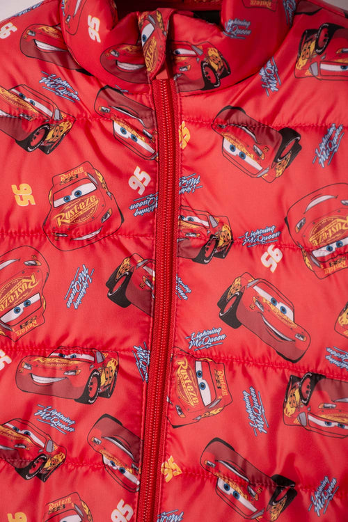 CHAQUETA DE CARS CON CIERRE ROJA PARA NIÑO 2T a 6T