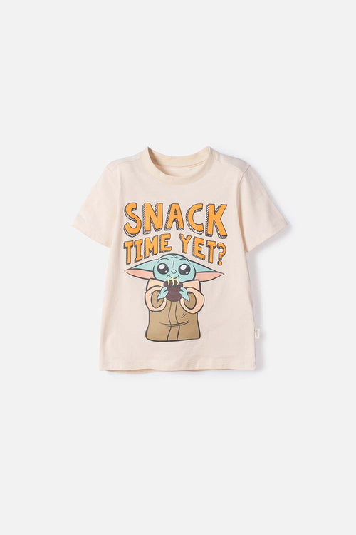 CAMISETA DE MANDALORIAN MANGA CORTA ALMENDRA PARA NIÑO 2T A 6T