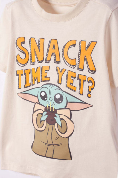 CAMISETA DE MANDALORIAN MANGA CORTA ALMENDRA PARA NIÑO 2T A 6T