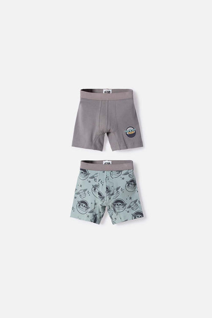 PACK X2 BOXER DE MANDALORIAN MULTICOLOR PARA NIÑO 2T A 6T