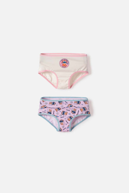 PACK X2 PANTIES DE LILO Y STITCH MULTICOLOR PARA NIÑA 2T A 6T