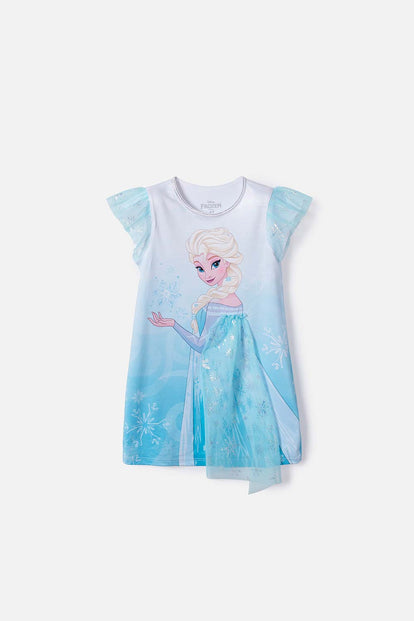 PIJAMA DE FROZEN CON BOLEROS AZUL PARA NIÑA 2T A 6T