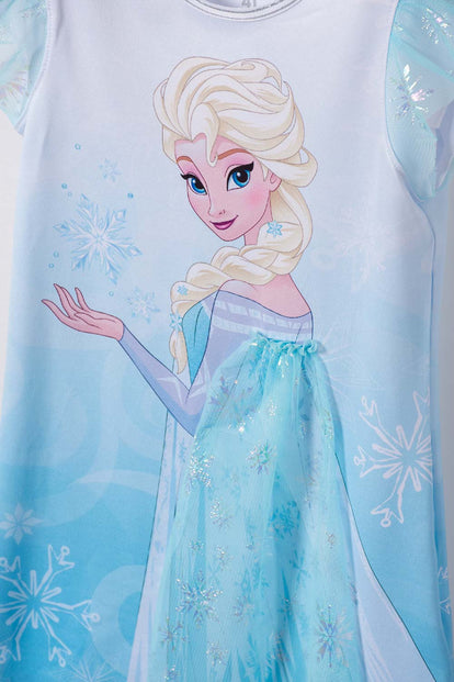 PIJAMA DE FROZEN CON BOLEROS AZUL PARA NIÑA 2T A 6T