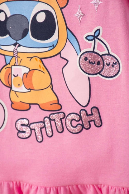 CONJUNTO DE STITCH Y CAPYBARA MULTICOLOR PARA NIÑA 2T A 6T