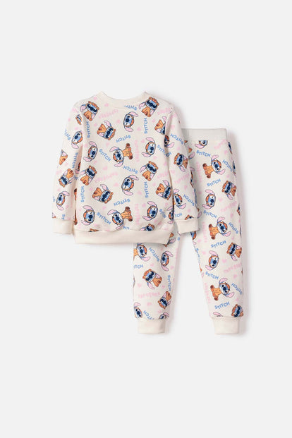 CONJUNTO DE STITCH Y CAPYBARA MULTICOLOR PARA NIÑA 2T A 6T