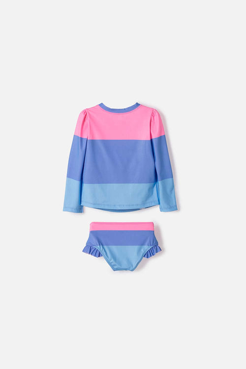 VESTIDO DE BAÑO DE STITCH Y CAPYBARA MULTICOLOR PARA NIÑA
