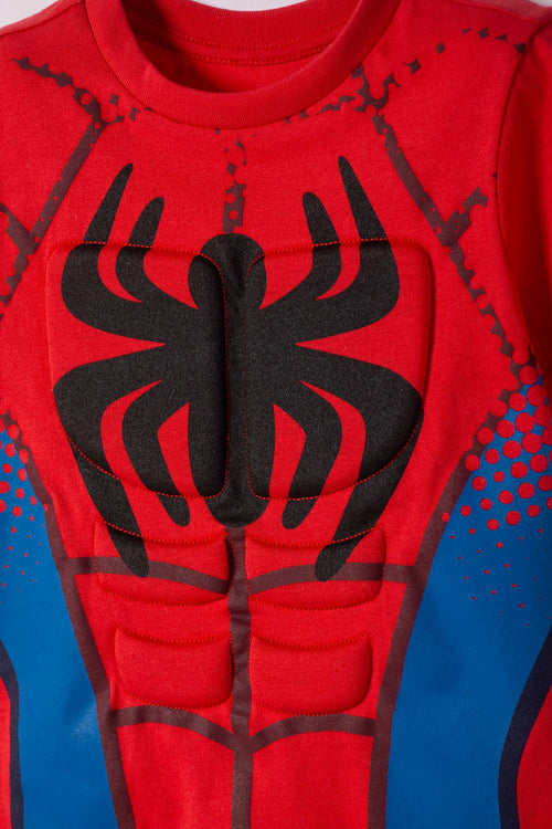 CAMISETA DE SPIDEY MANGA CORTA ROJO PARA NIÑO 2T A 6T