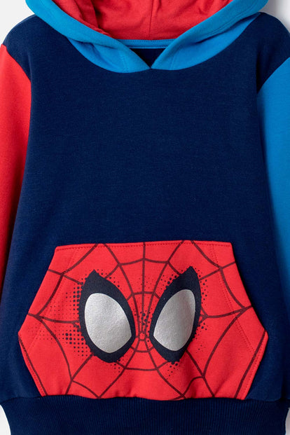 BUZO DE SPIDEY CON CAPUCHA MULTICOLOR PARA NIÑO 2T A 6T