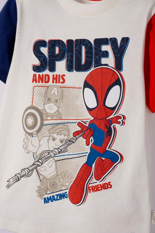 CONJUNTO DE SPIDEY CON PANTALÓN LARGO MULTICOLOR PARA NIÑO 2T A 6T