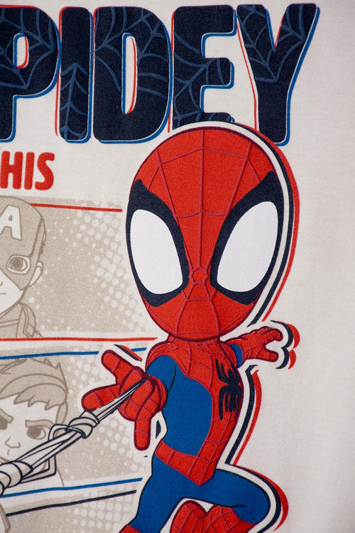 CONJUNTO DE SPIDEY CON PANTALÓN LARGO MULTICOLOR PARA NIÑO 2T A 6T